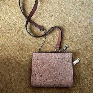 Steve Madden Cork Crossbody Bag/Wallet with Brown Leather